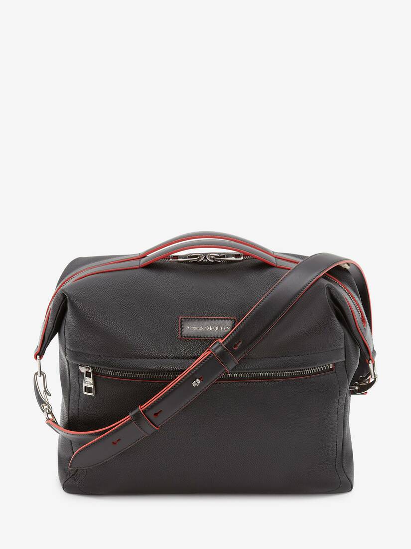 Holdalls Alexander McQueen Messenger Hombre - Negros/Rojos - Mexico 710-BQHSGC